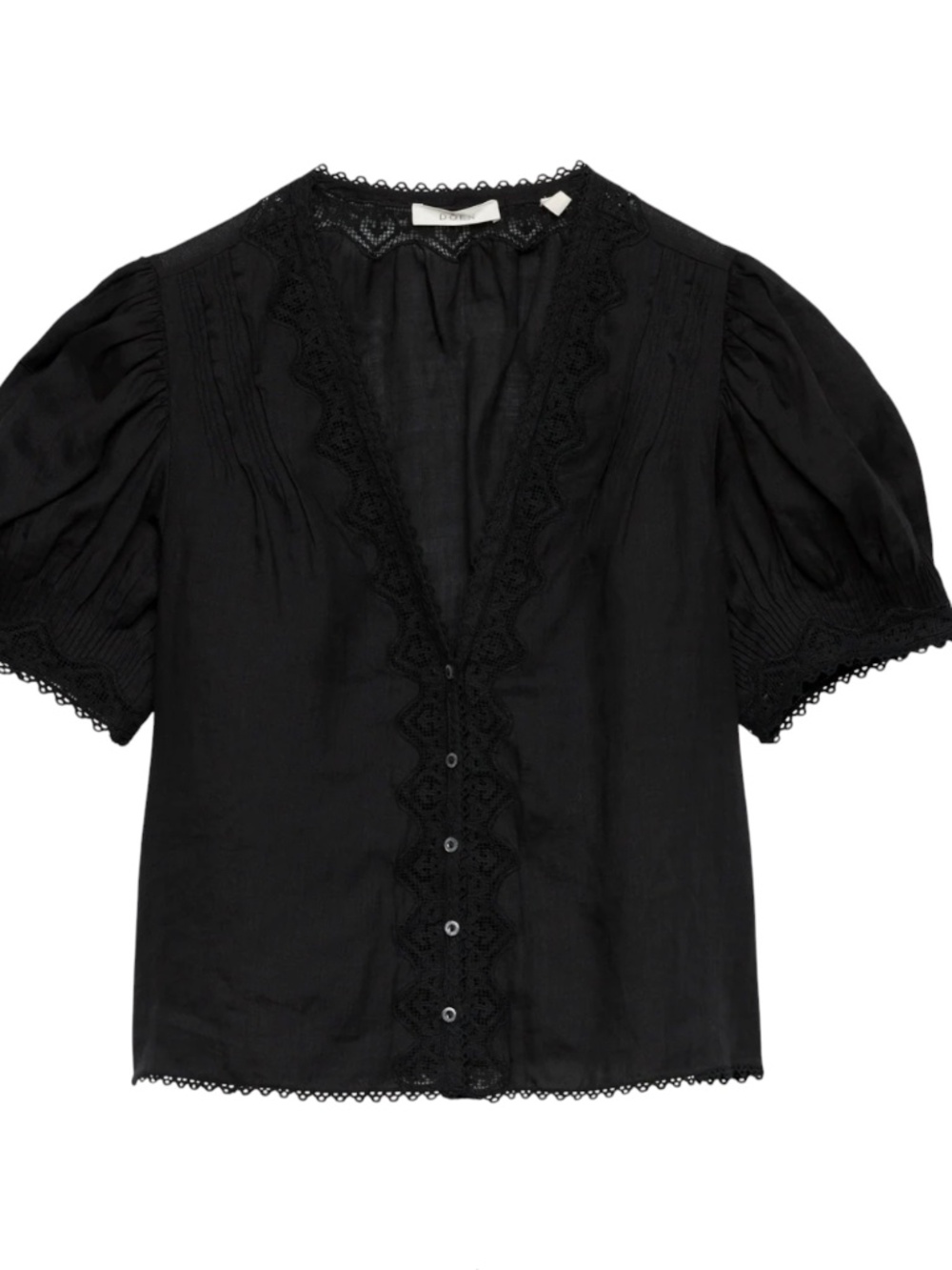 Doen Brigitta Top. Black Size small.